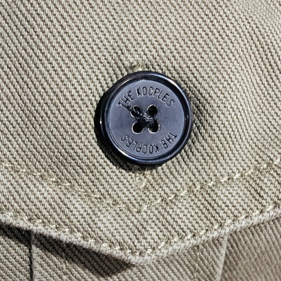 NWT The Kooples Khaki Officer Style Overshirt | Size XL - Army Green - Picture 8 of 8